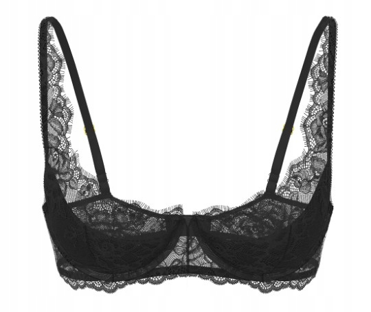 Krajková podprsenka balkonetka Victoria's Secret černá 80D (36D)