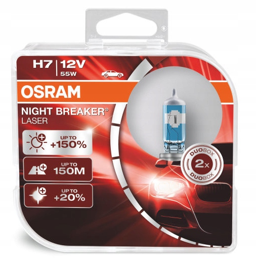 

Osram Żarówki H7 Night Breaker Laser +150% 1500 lm