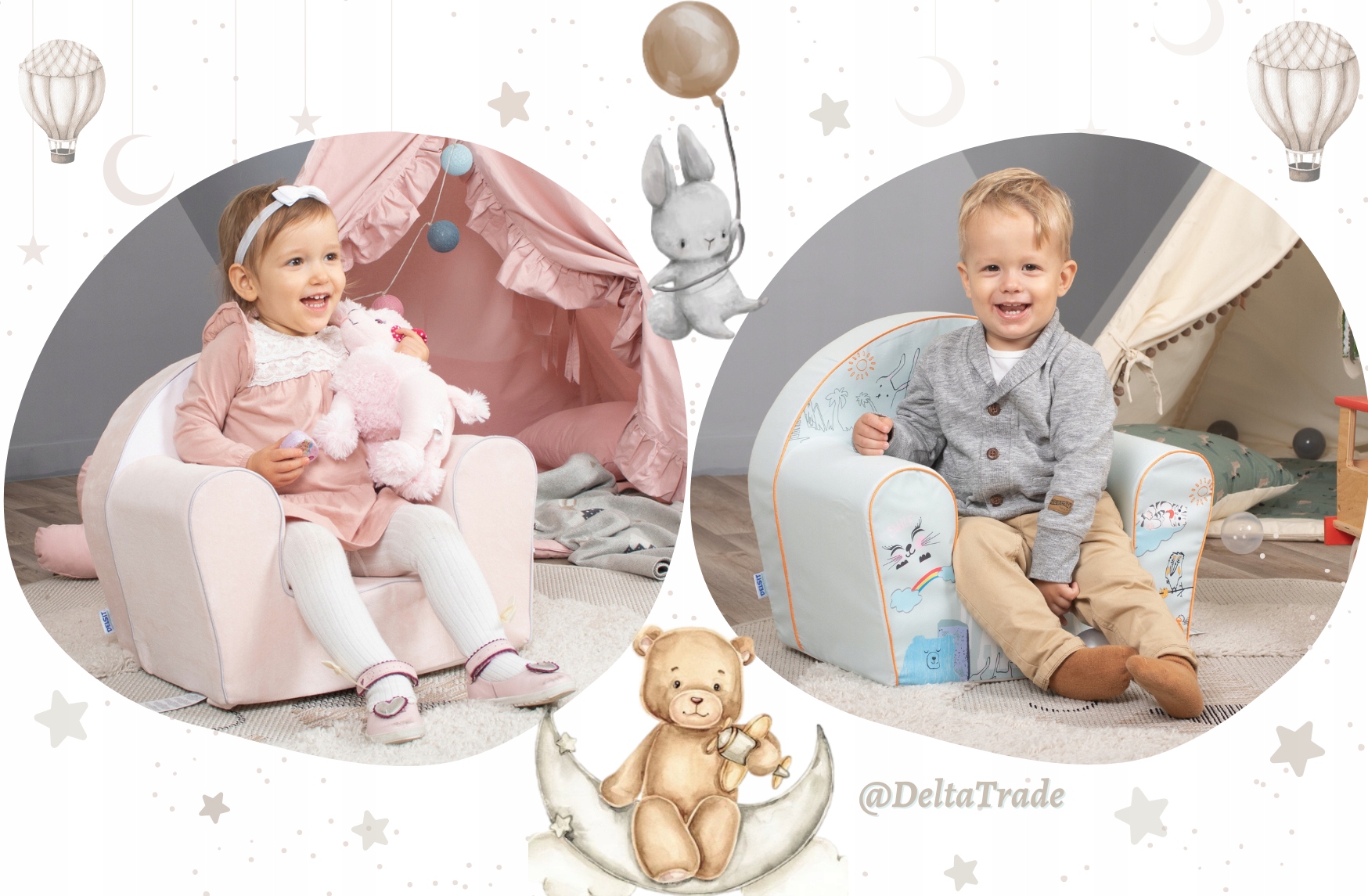 DELSIT- FOTEL, PUFA Z PIANKI DLA DZIECI NOWOŚCI Bohater Inny