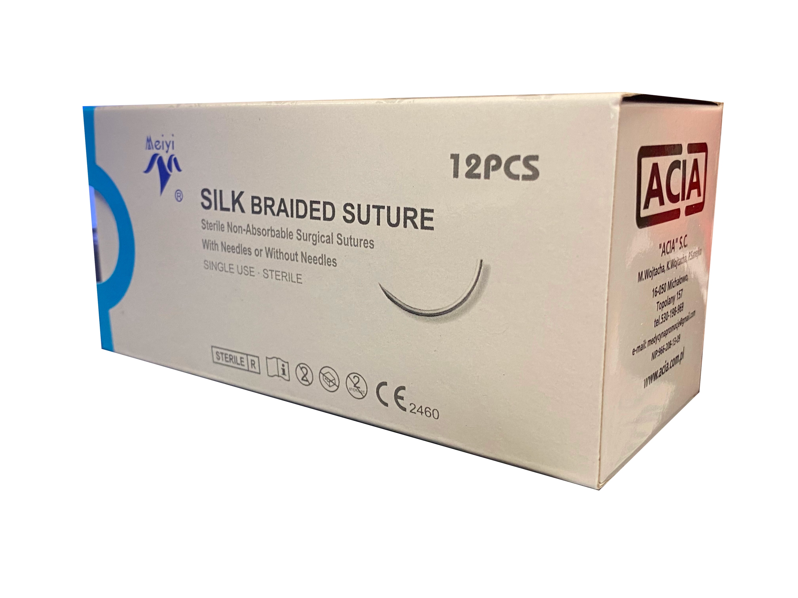 

Nić nici chirurgiczna 1/0 Silk Jedwab