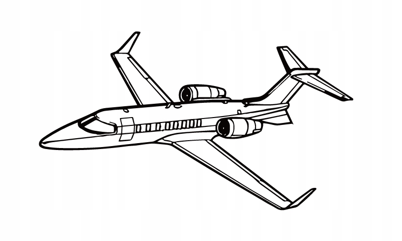nástěnná dekorace Obraz Letadlo Learjet 45 Angle