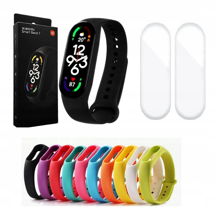 Xiaomi Mi Band 7 2x Folia 2 kolorowe opaski!