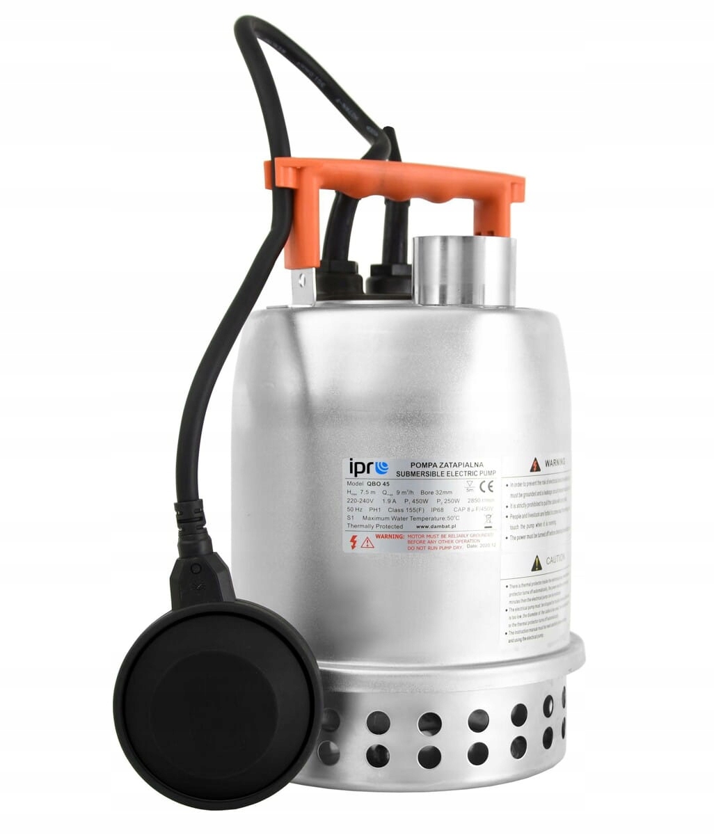 Ponorné čerpadlo na dažďovú vodu Qbo 45 Ipro 250W 140 l/min Inox