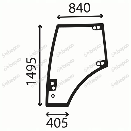 tažné zasklení Valtra dveře levé ACV0238390