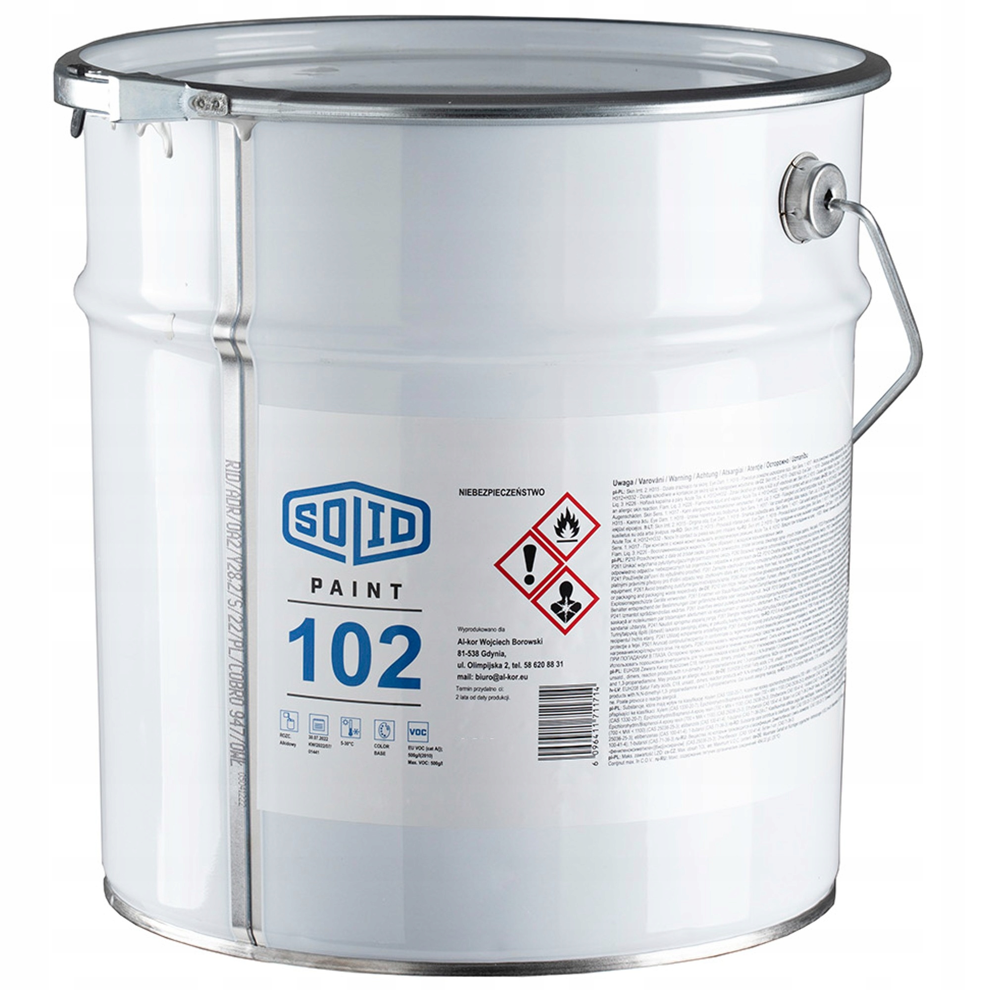 Barva proti rzi Solid Paint 102 Kontejnery barva Ral 20L