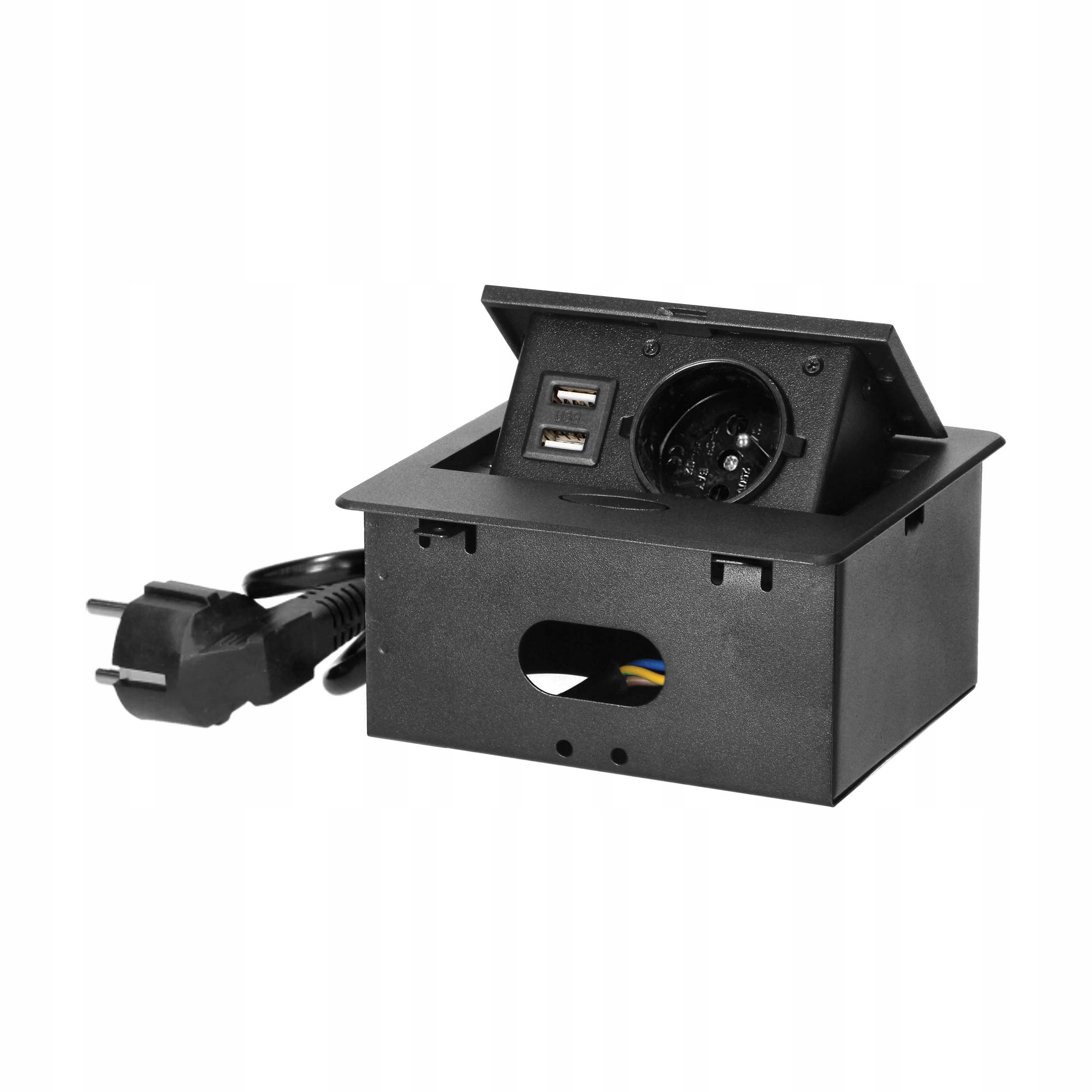 Zapuštěná nábytková zásuvka s Usb nabíječkou Orno