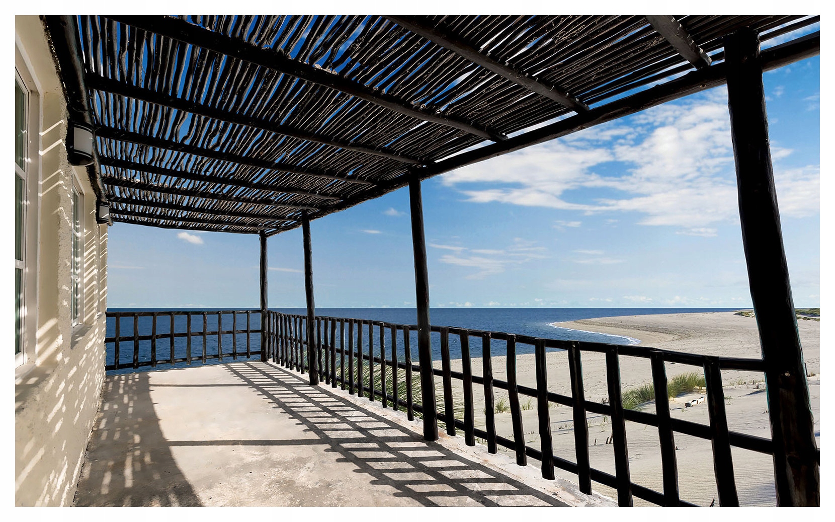 Fototapeta Balkon s výhledem na moře modrý horizont 254x184 lepidlo