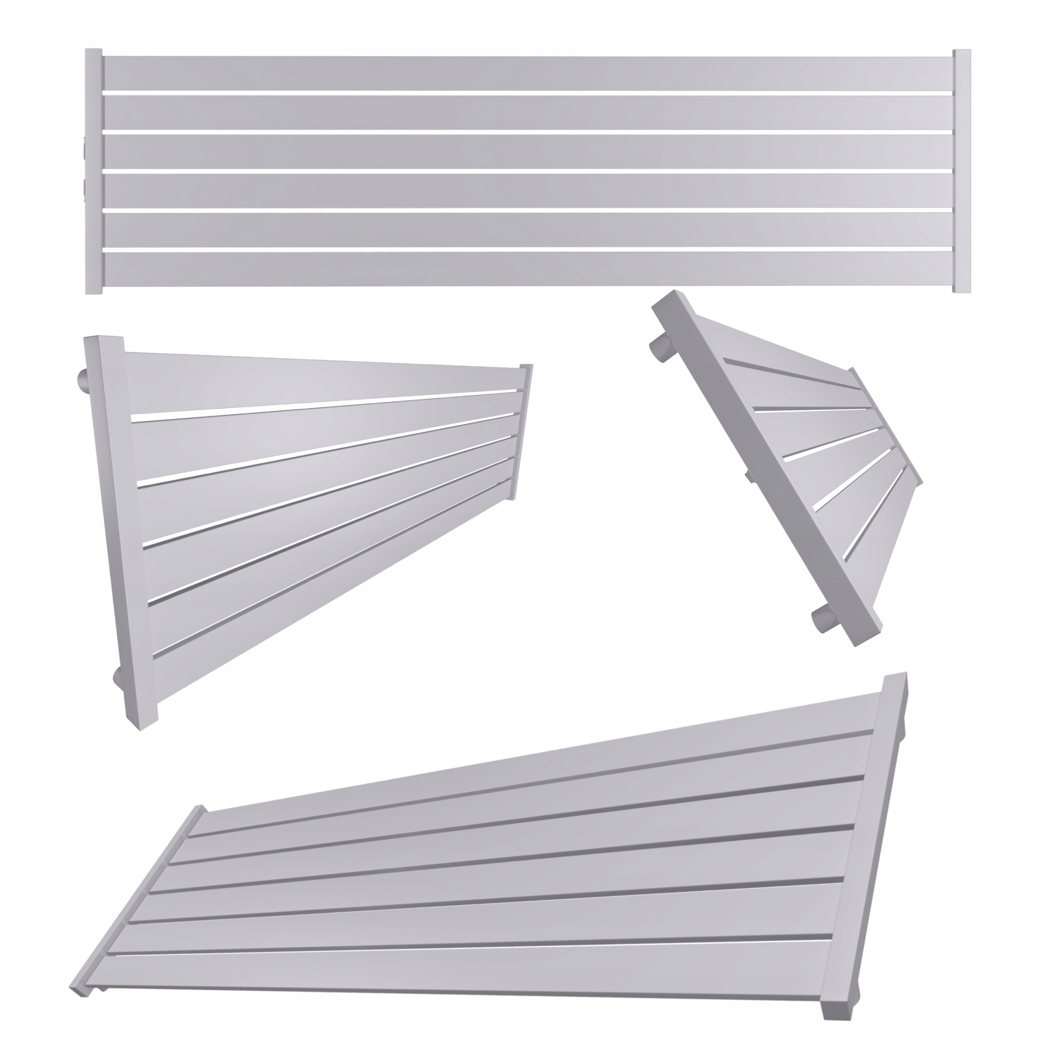 Dekorativní radiátor Lotus úrovně 30x180 Šedá Struktura