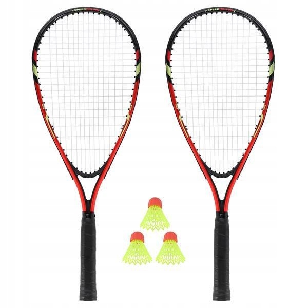 NRS001 Sada Pro Speedminton 2 Rakety Míčky Obal Červené Nils N