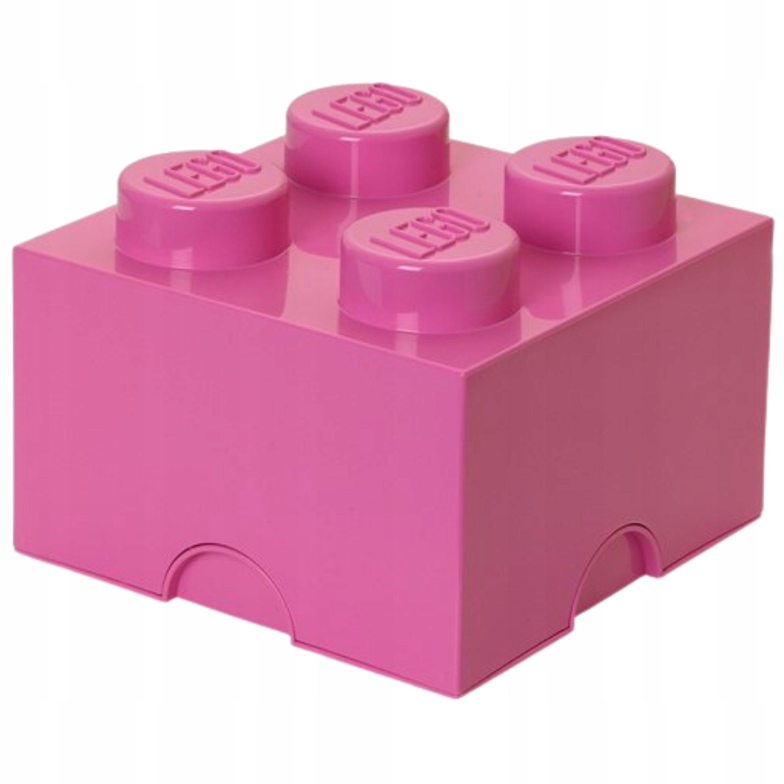 Lego plastový kontejner Tvar kostky Lego Brick 4 Růžový 25x25x18 cm