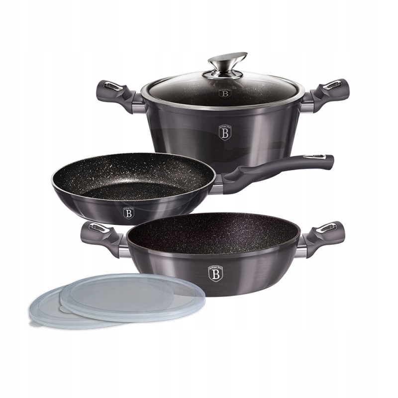 Súprava riadu s mramorovým povrchom 6 ks Carbon Pro Line
