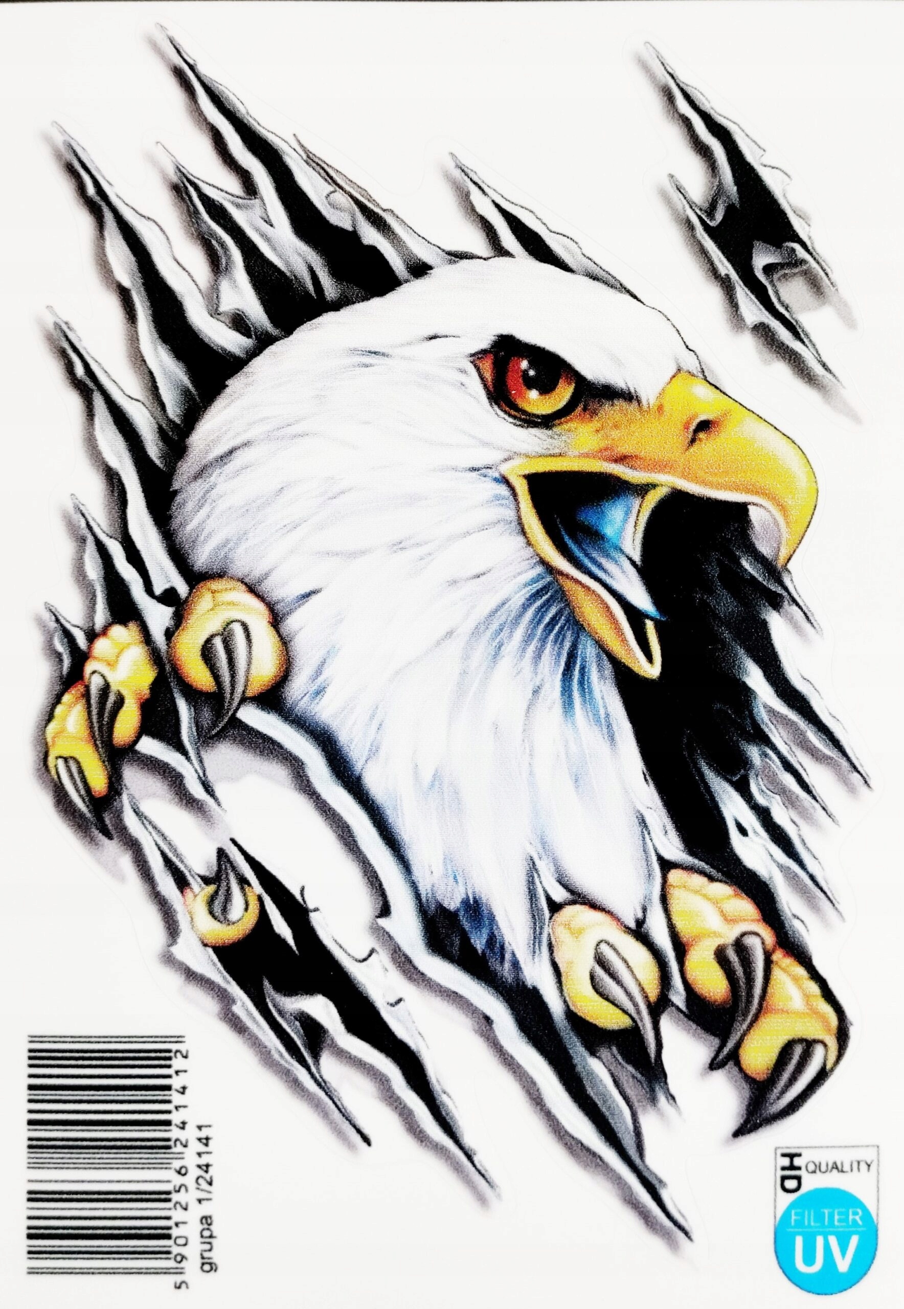 

Naklejka Uv Hdq Głowa orła rozdzierająca blachę