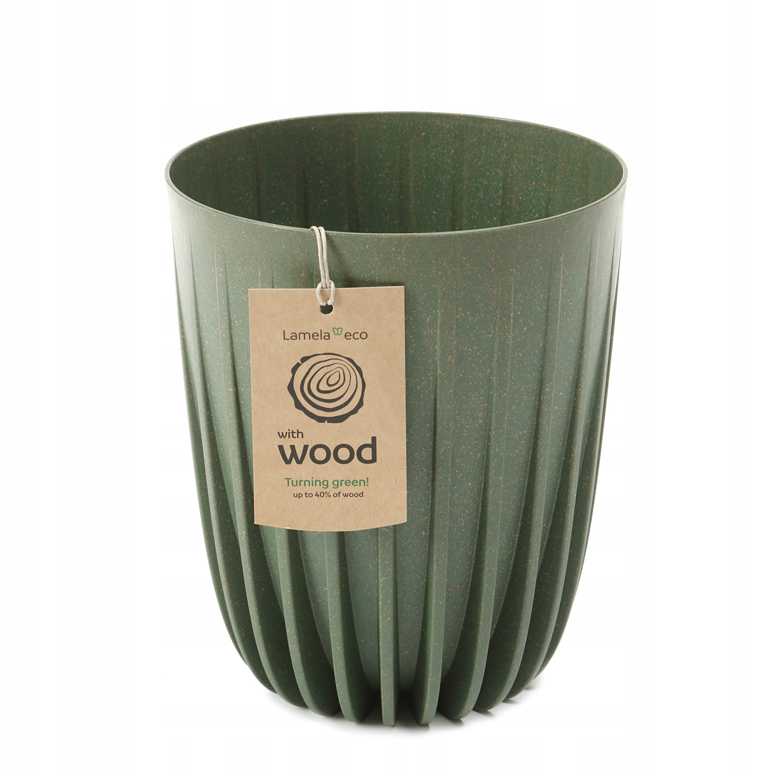 

Donica Mira Eco wood śr.25 h29,7 kol Zielony Leśny