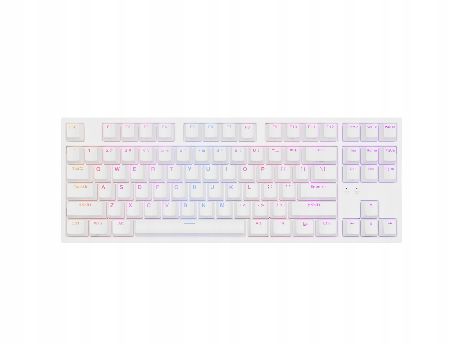 Mechanická klávesnica Genesis Thor 404 Tkl Us Rgb Kailh Box Brown V2 Biela