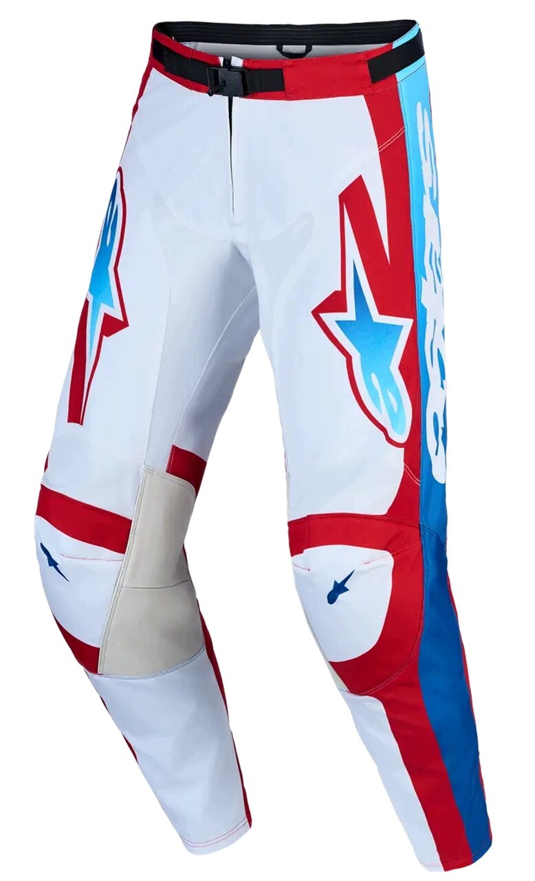 Nohavice Alpinestars Racer Hunt White/Red/Blue 30