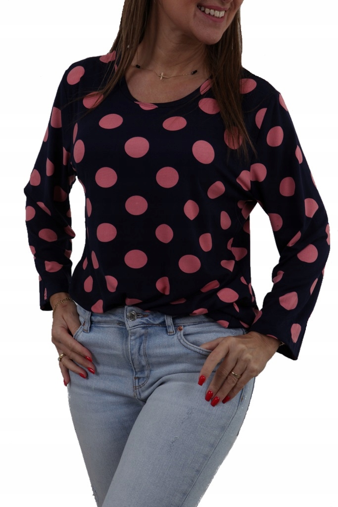 

Bluzka Lekka Delikatna Kropki Grochy *3XL