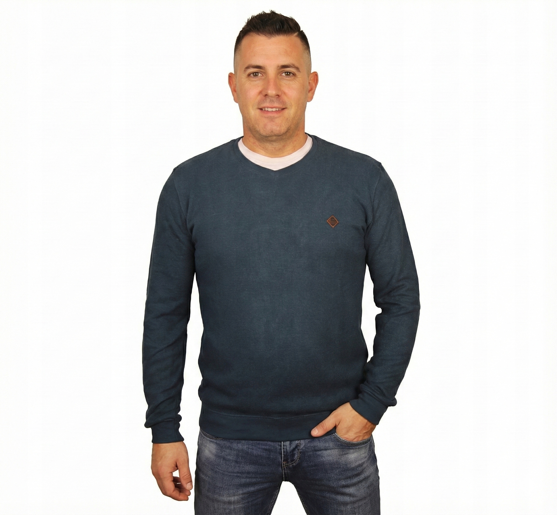 Bluzka męska Bastion cyjan Bluza bawełniana Produkt Polski L