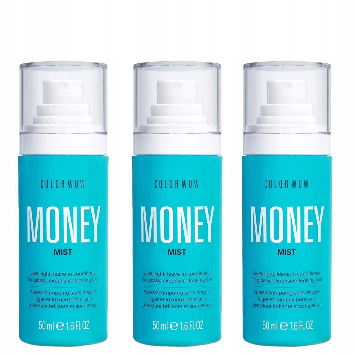 Color Wow Money Mist zestaw odżywka w sprayu do włosów suchych 3x50ml
