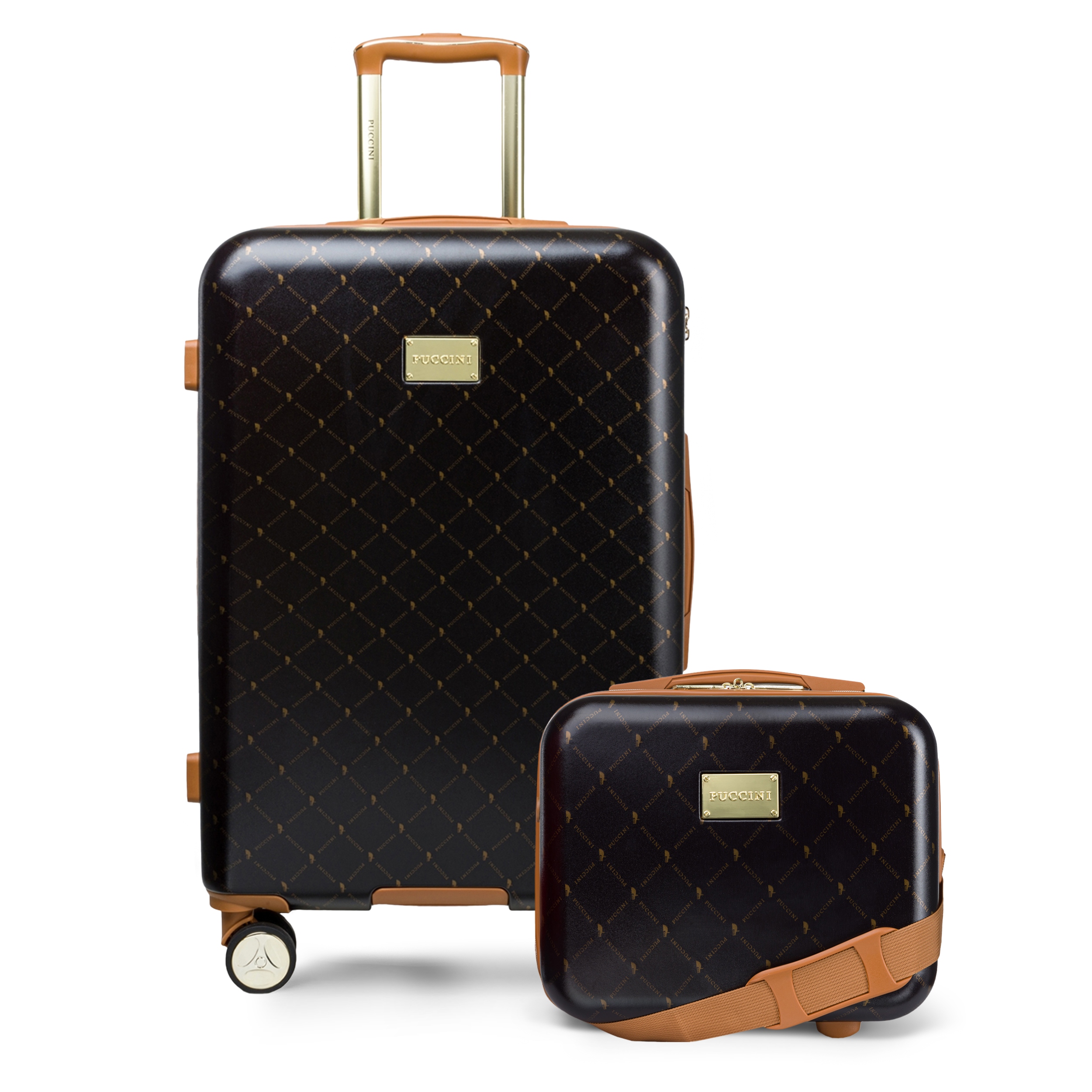 Puccini Sada cestovních kufrů Střední Kufřík Abs Tvrdý 2v1