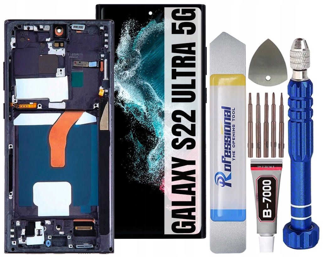 Displej Pro Samsung Galaxy S22 Ultra 5G S908 S908B Big Oled Displej +rámeček