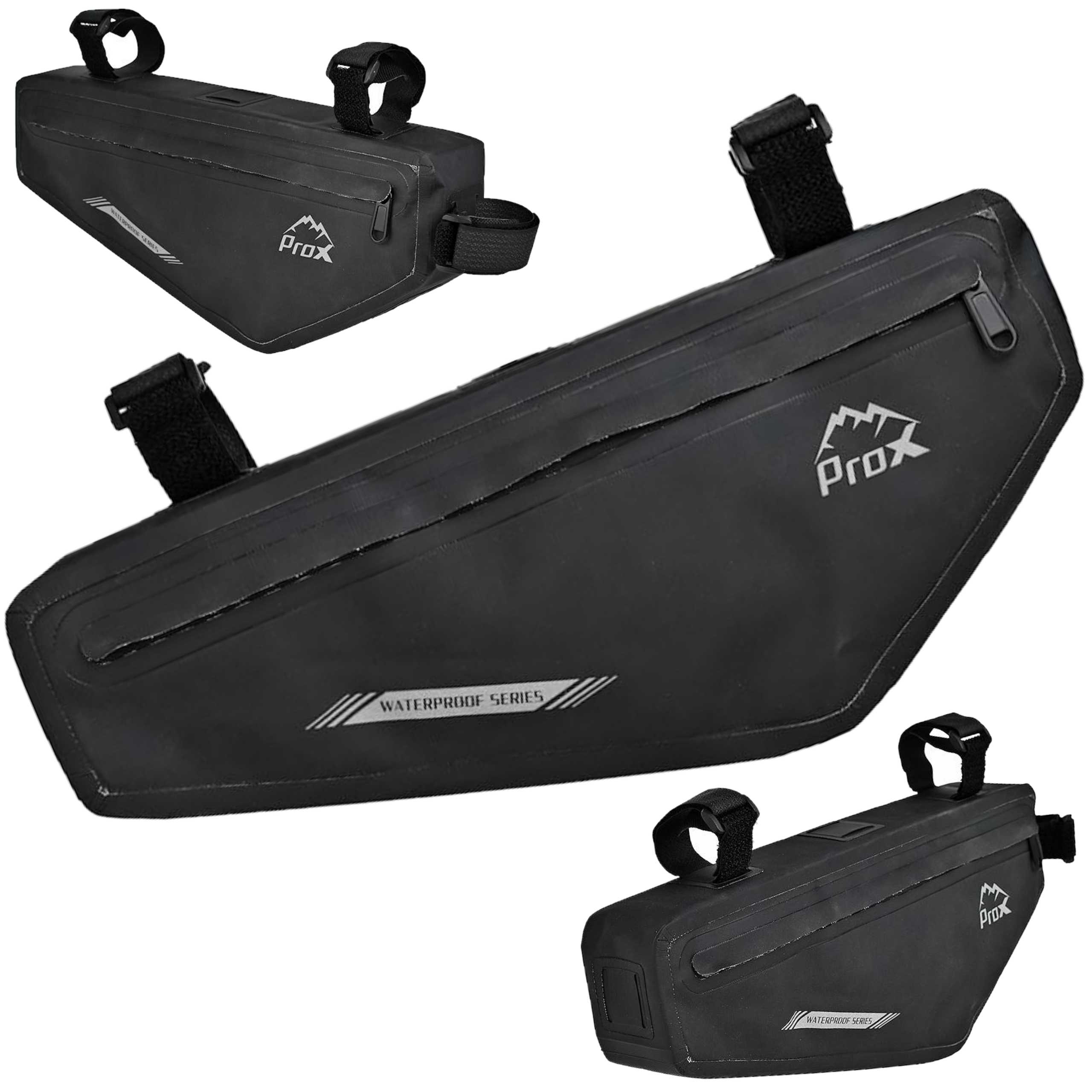 Sakwa Pod Ramę Trójkąt Prox Alaska 101 Waterproof Czarna 2L Wodoodporna