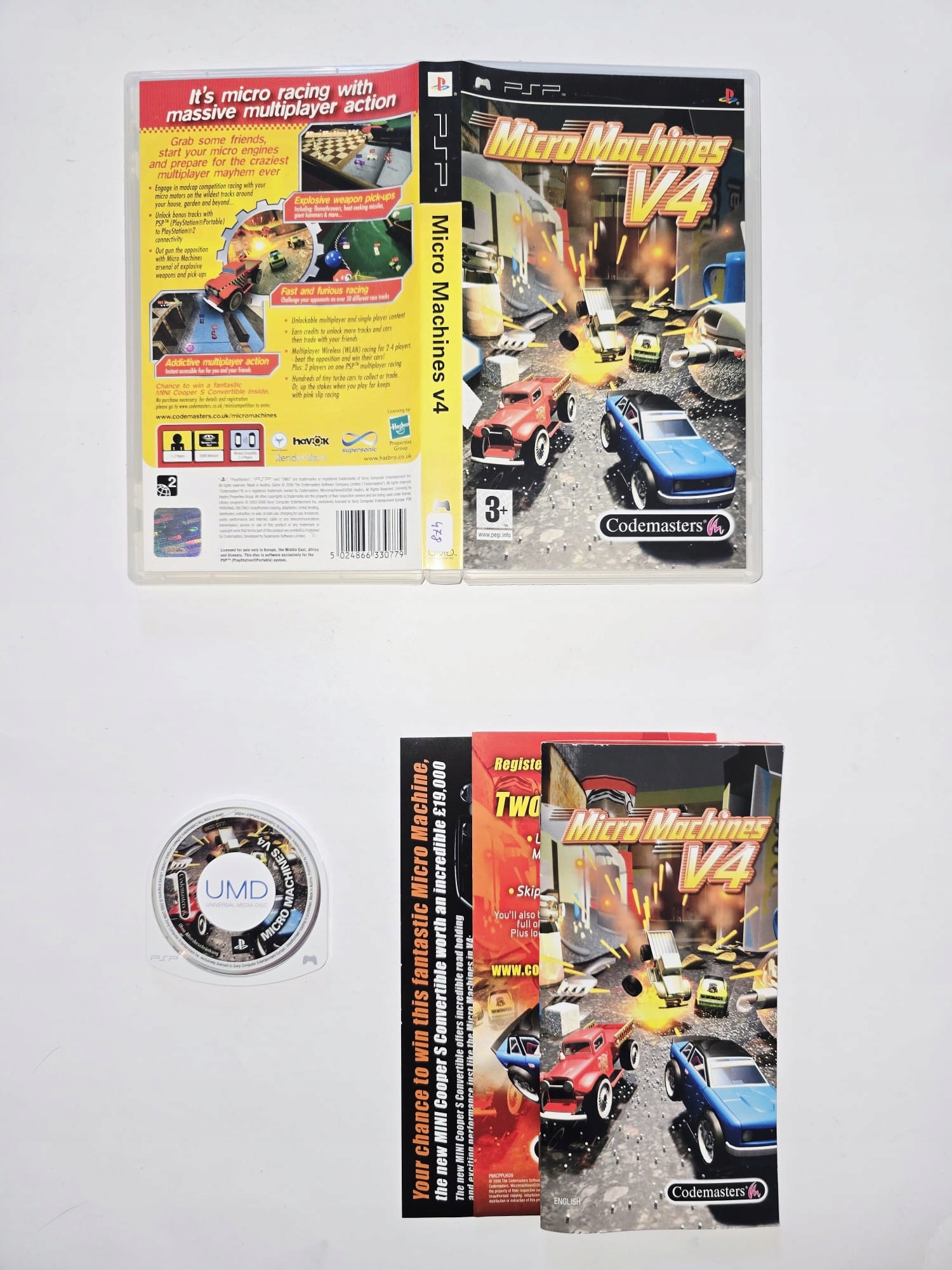 MICRO MACHINES V4 STAN BDB SONY PSP 3XA