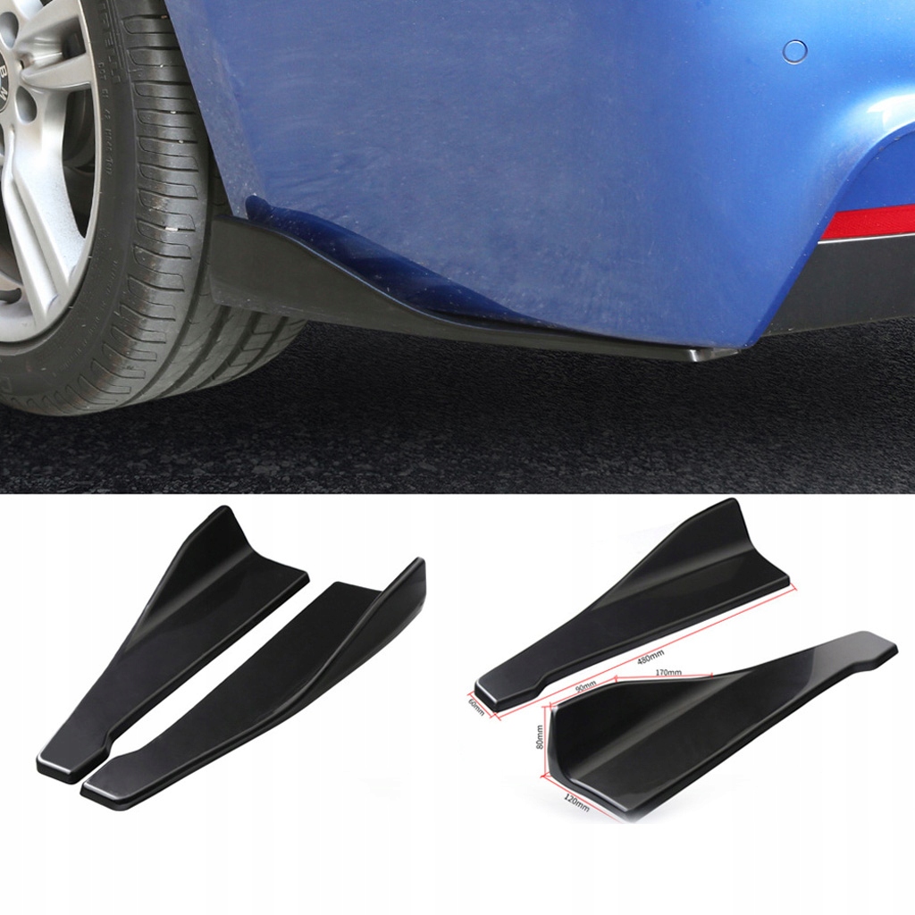 Uniwersalne spojlery tylnego zderzaka czarny EAN (GTIN) 6900153349701