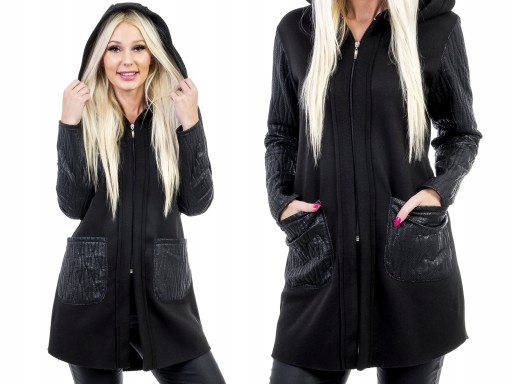 

Ciepła Dresowa Kurtka Skóra Kaptur Rozmiar.42