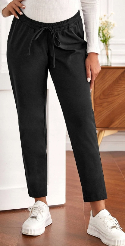 SHEIN SPODNIE DAMSKIE CIĄŻOWE CZARNE PROSTE 46 VŹC Rozmiar 46