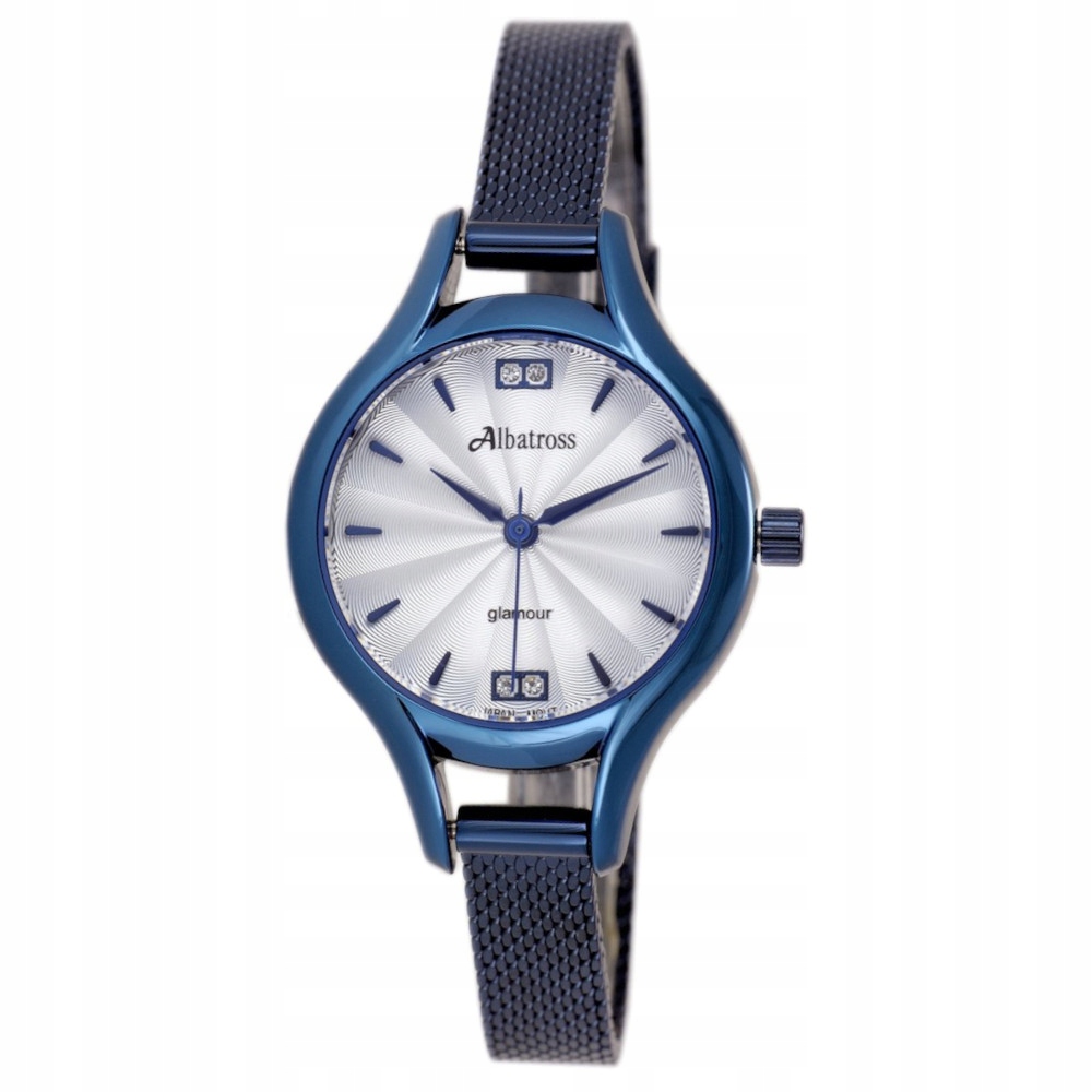 Tmavě modré dámské hodinky s modrým náramkem Albatross ABBB94-1