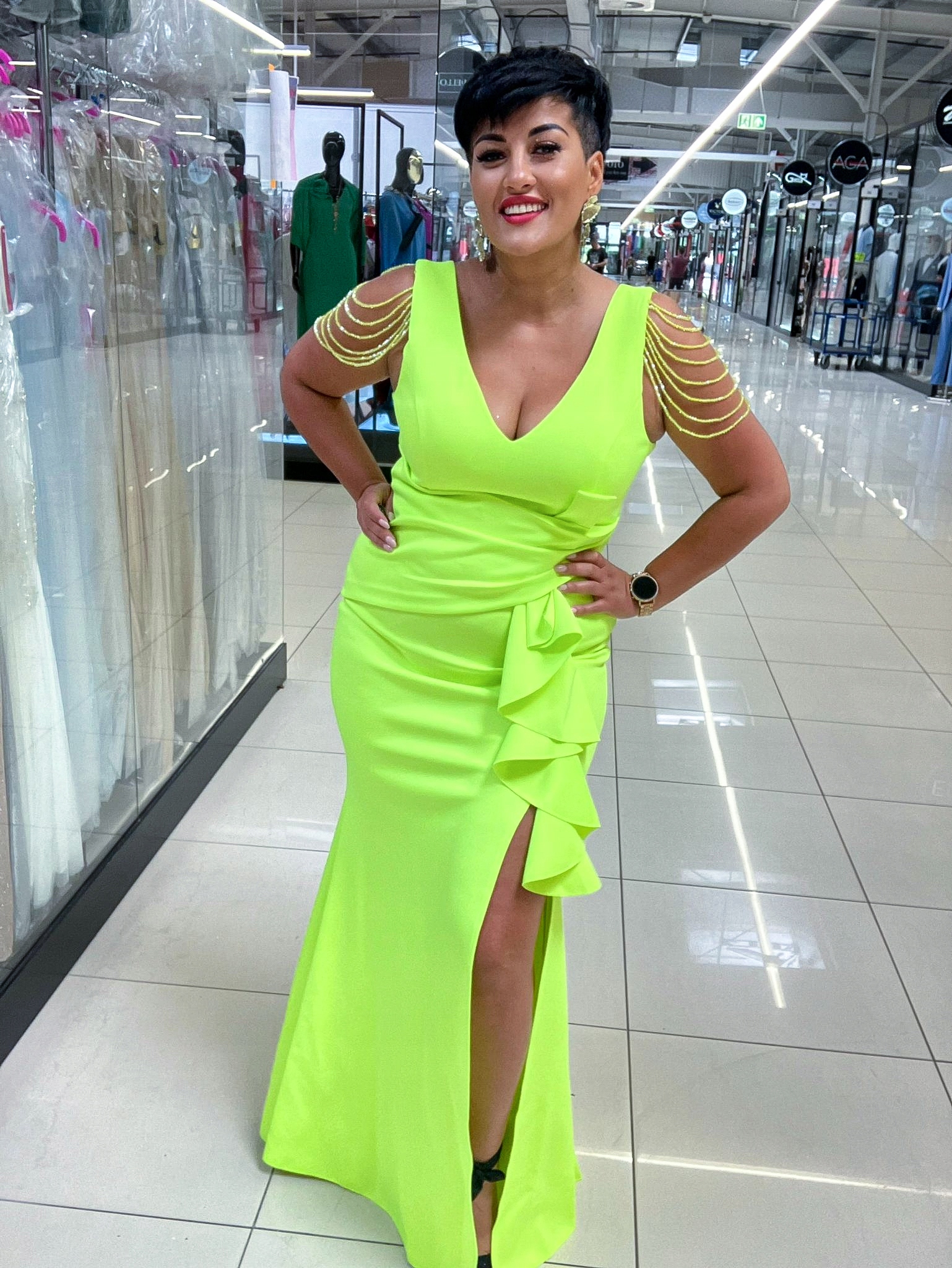 Svatební Šaty Monia Bis Šaty Na Svatební Hostinu Limetka 40 L