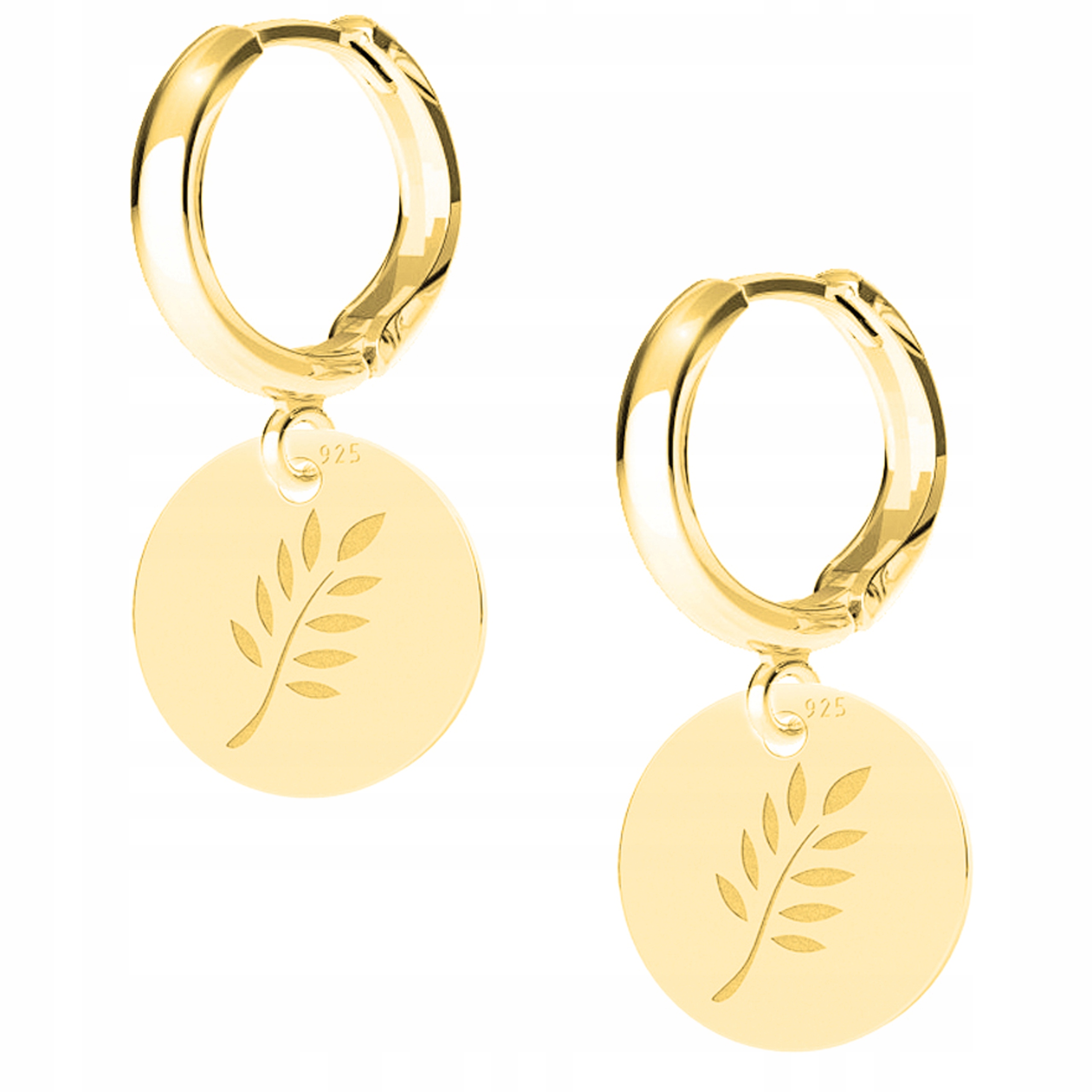 Náušnice zlaté visací Větvička 925