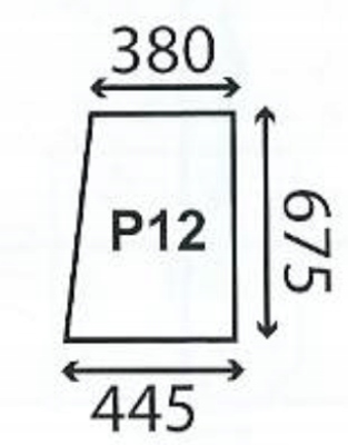 sklo John Deere řady 30 a 40 Boční Sekura