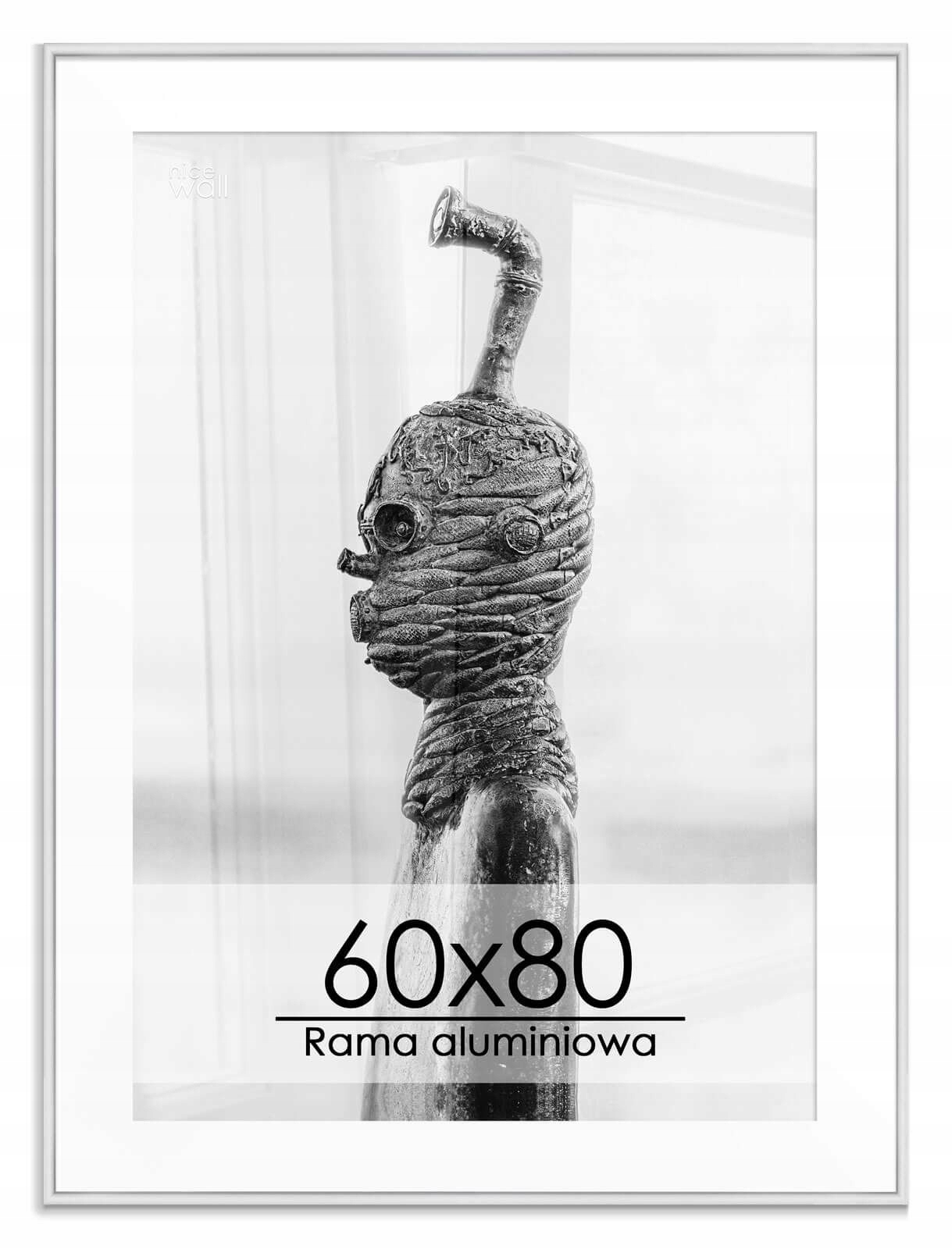 

Srebrna ramka na zdjęcia 60x80 cm Rama aluminiowa