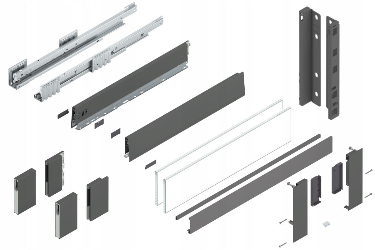 Blum Šuplík Merivobox 600 Vysoká E vnitřní Antr 40 kg