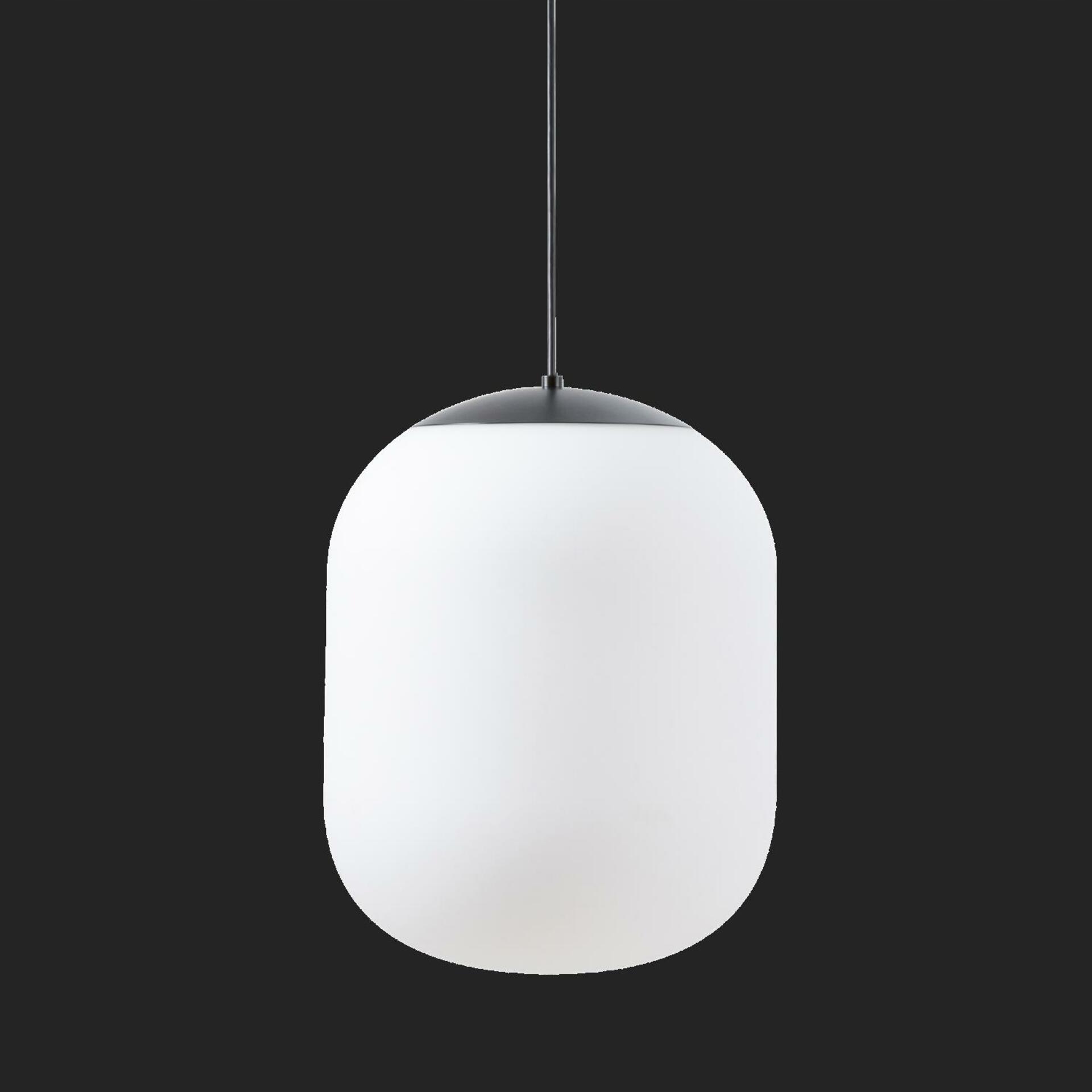 Osmont 62893 Tania S2 Hp závesné sklenené svietidlo čierna biela IP40 4000 K