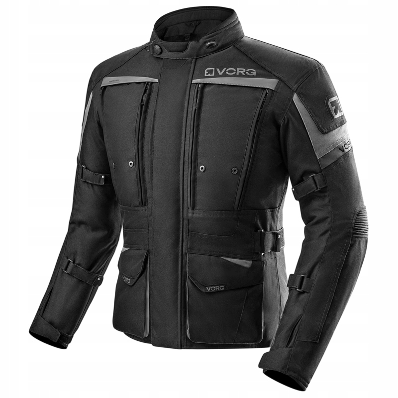 Tekstylna kurtka motocyklowa Vorg Cumulus Black czarny Gratisy