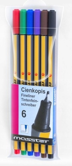 

6X Zestaw Kamet Cienkopis Masster