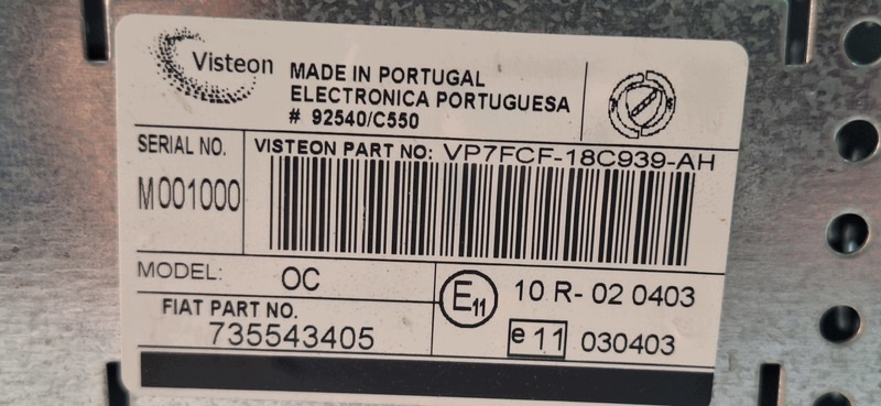 RADIO fabrication FIAT BRAVO II 735543405
