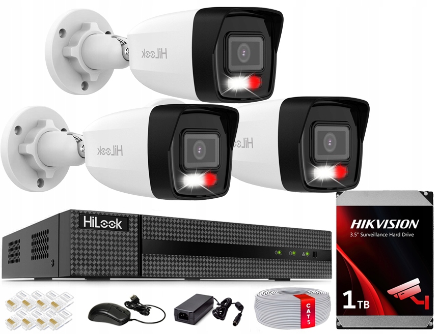 Sada monitorování Ip 3 kamery 6Mpx IPC-B160HA-LU PoE Detekce Aplikace