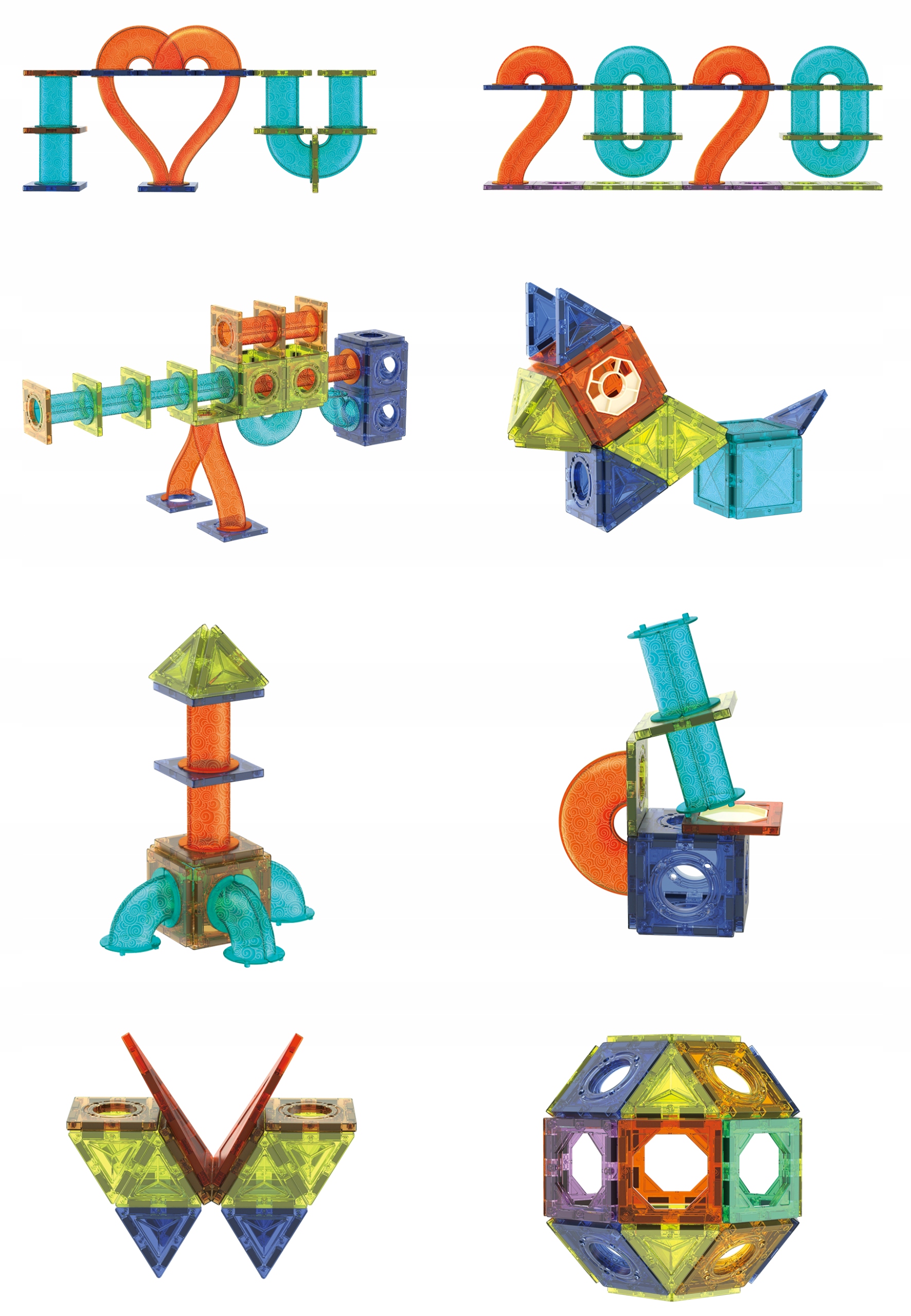 KLOCKI MAGNETYCZNE TOR KULKOWY 110 Elementów XXL Materiał plastik