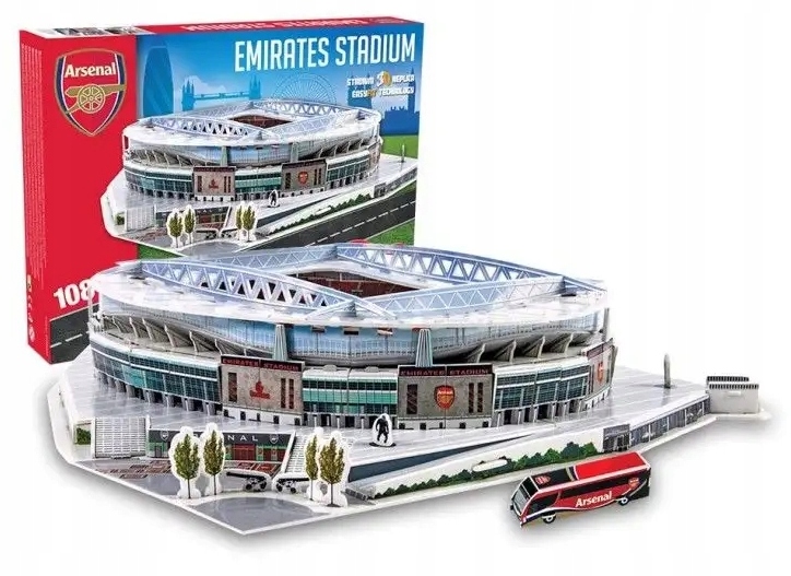 Puzzle 3D stadion Emirates Arsenal Fc Habarri 108 elem.