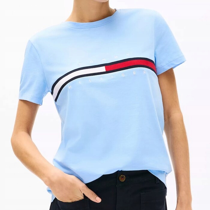 Tričko Tommy Hilfiger bavlněné klasické modré M (nové)