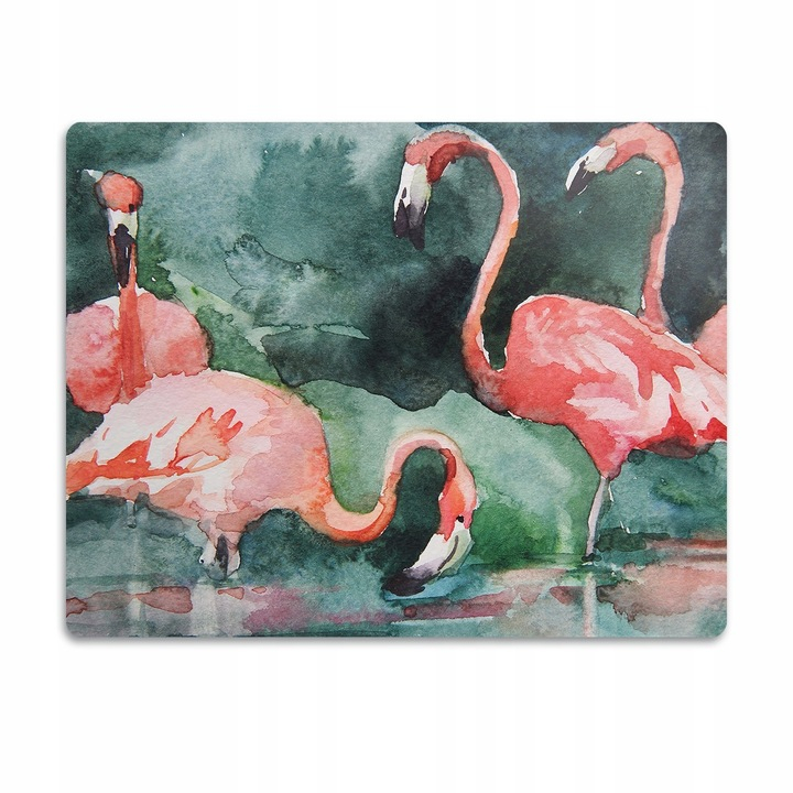 Levně Ochranná podložka pod misku Malované Plameňáci 90x60 cm