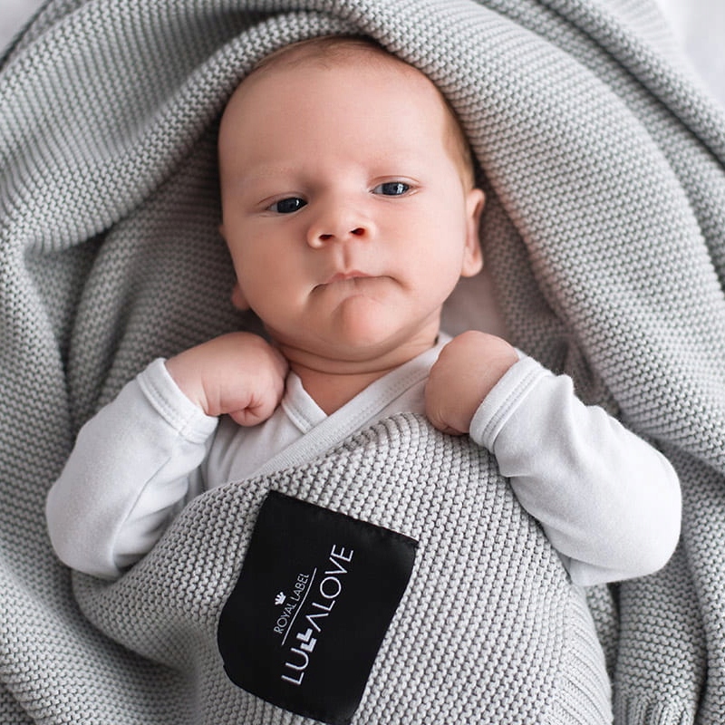 Duży bambusowy koc klasyczny szary - LULLALOVE Kod producenta LL 3073