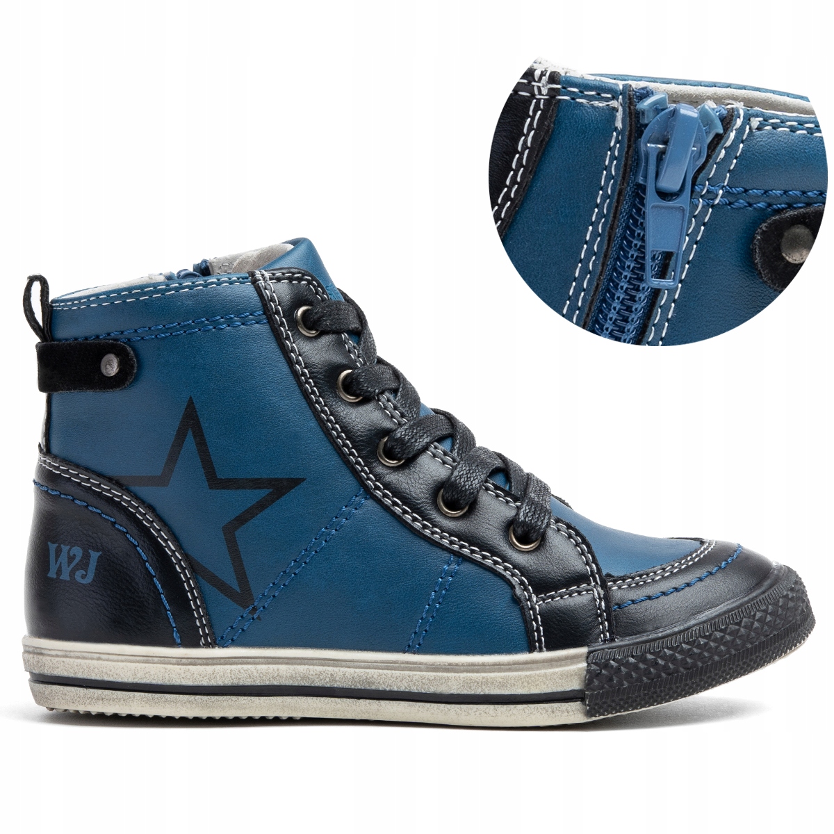 Trzewiki chłopięce wkł.SKÓRA miękkie SUWAK wygodne STABILNE lekkie Wojtyłko