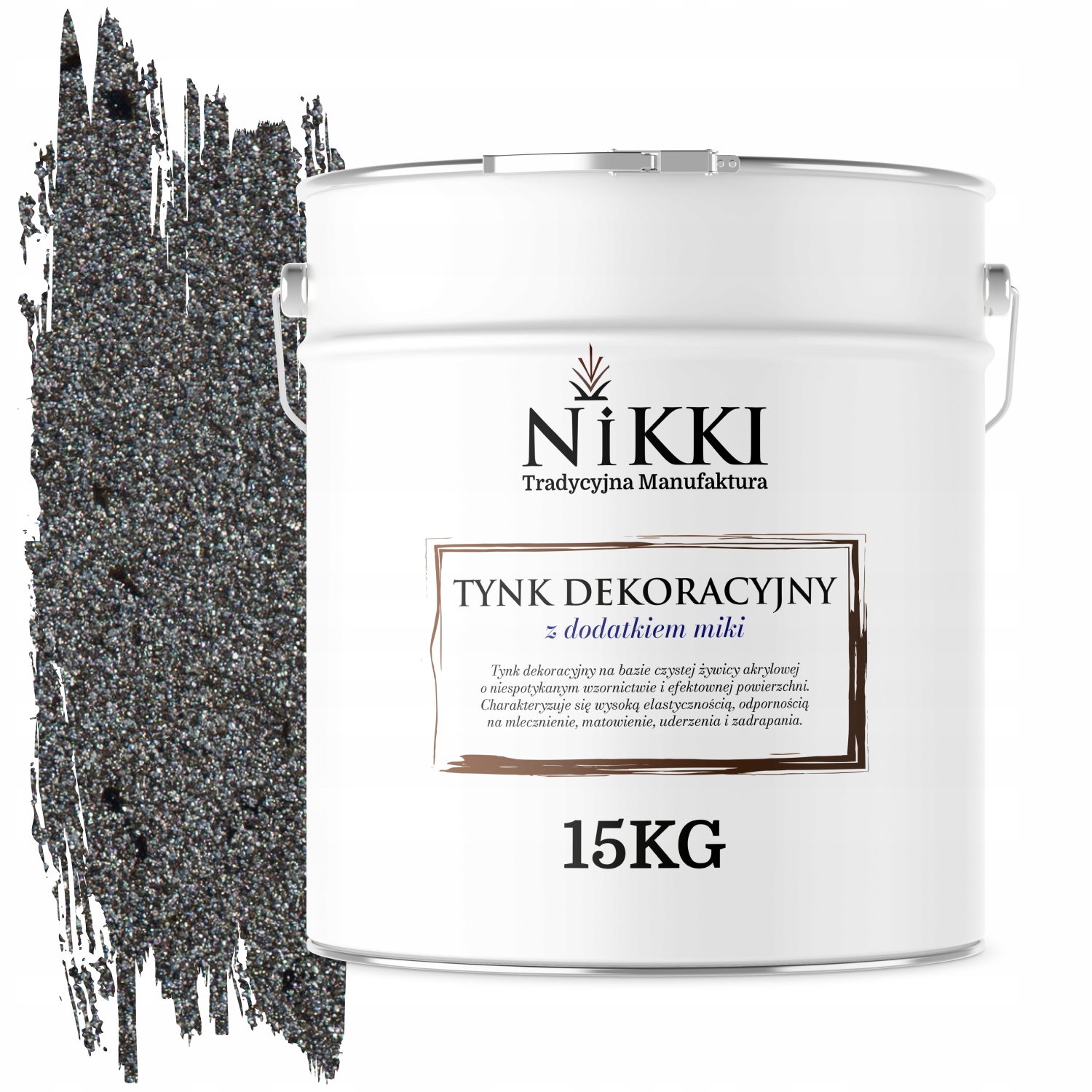 Mozaiková Omietka Jemnozrnná 15 Kg Tmavosivá S Čiernou Sľudou D915