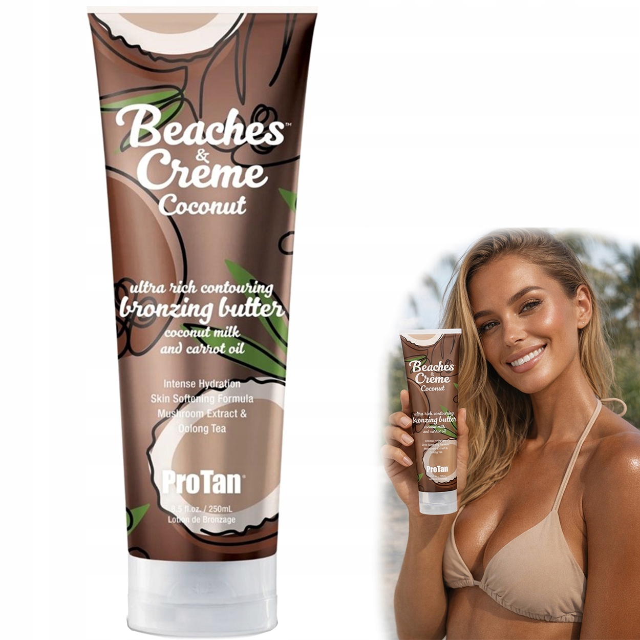 Balzám na opalování Urychlovač Pro Tan Beaches Crème Coconut 250 ml