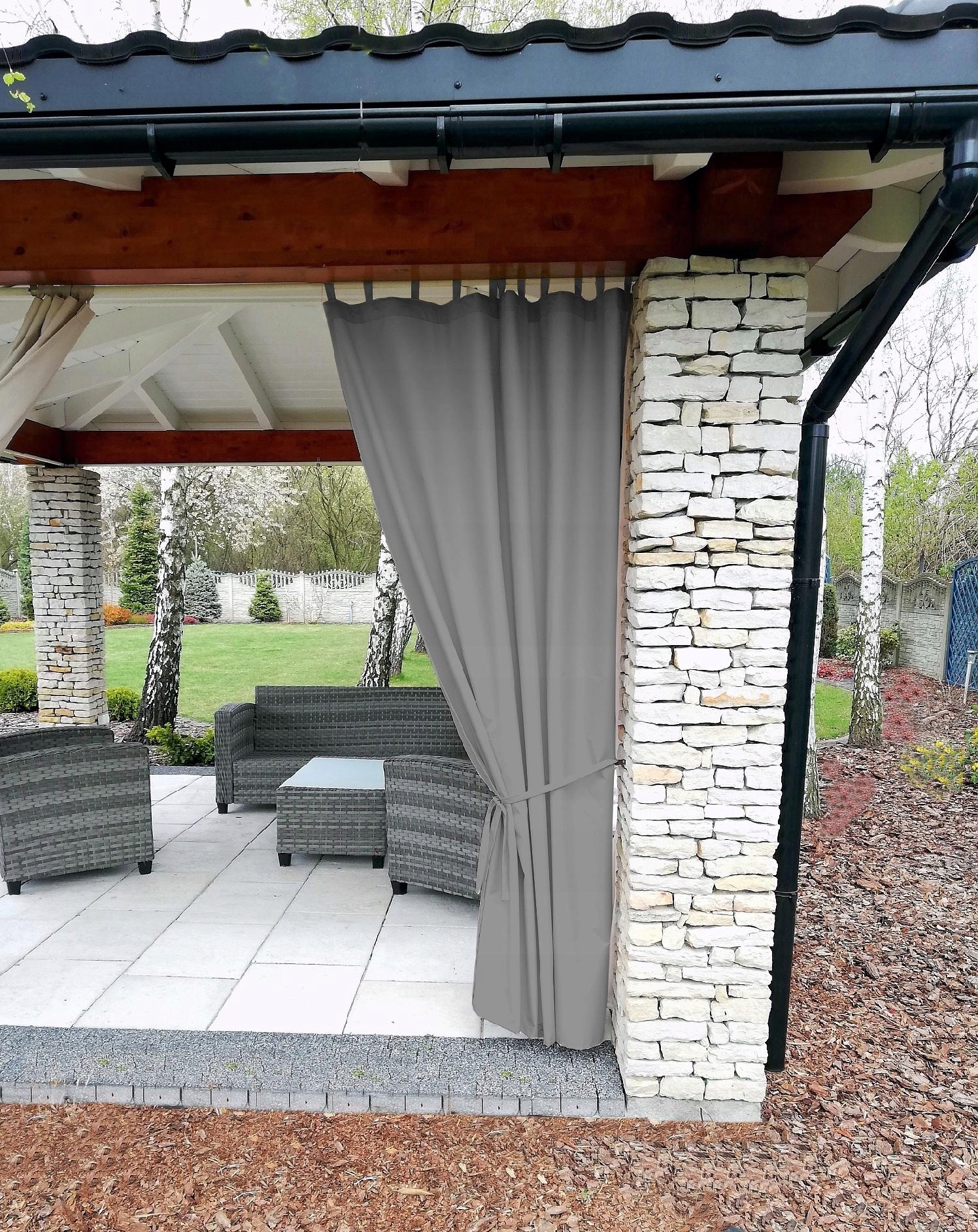 Zasłona ogrodowa do altany tarasu c. szary 155x200