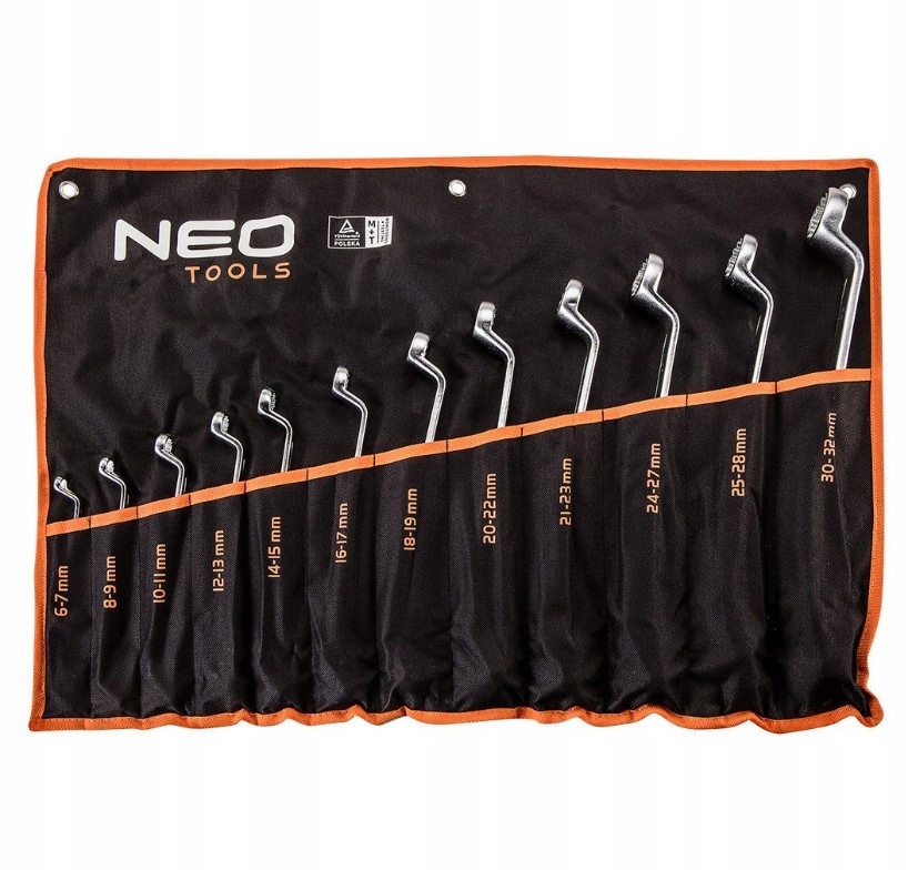 Neo Sada ohnutých očkových kľúčov 6-32 mm 09-952 12 ks